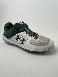 Under Armour Yard Low ST Metal Baseball Cleats Shoes Mens 9 US Green And White - Picture 1 of 7