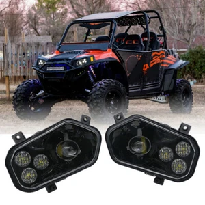 LED Headlight Hi/Lo Beam For Polaris RZR XP 900 2011-14 / RZR 800 07-14 ATV UTV - Picture 1 of 10