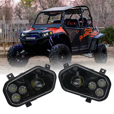 LED Headlight Hi/Lo Beam For Polaris RZR XP 900 2011-14 / RZR 800 07-14 ATV UTV - Image 1 of 4