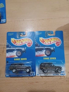 1992  Hot Wheels Lot of 2 Range Rover Blue Card #221  CT & Sawblade 🛞  - Picture 1 of 7