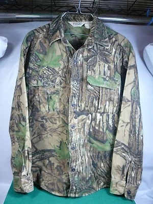 Walls Real Tree Camouflage Hunting Shirt 100% cotton Size 48" Chest Made in USA - Image 1 of 4
