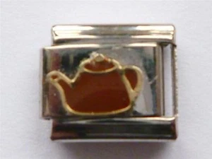 LINK TEAPOT TEA POT ITALIAN CLASSIC CHARM fits all 9mm Italian bracelet N9 - Picture 1 of 1