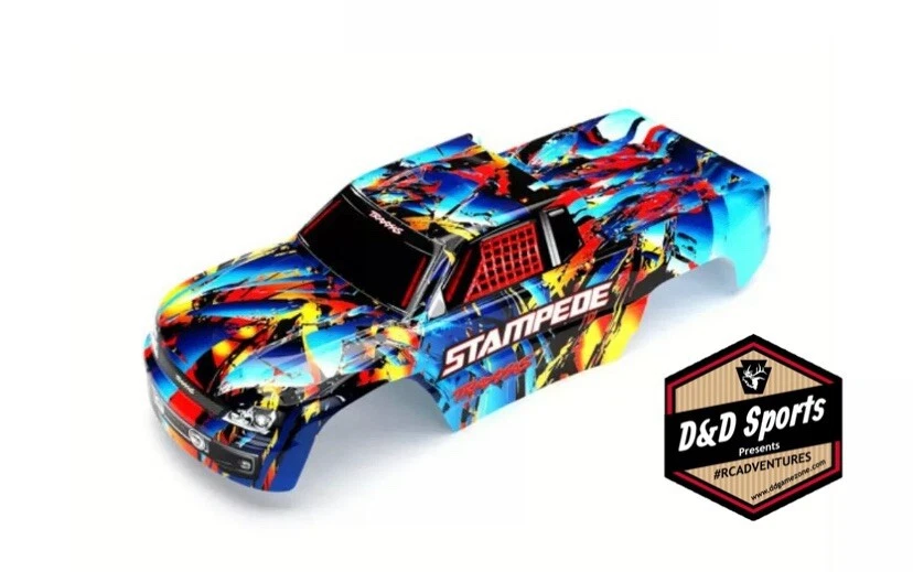 Traxxas 3648 Body, Stampede®, Rock n' Roll (painted, decals applied) New - Image 1 of 1