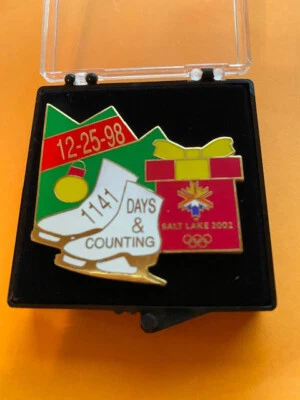 SALT LAKE CITY OLYMPIC PIN 1998 CHRISTMAS TREE GIFT HOLIDAY COUNTDOWN #1125 BOX - Image 1 of 2