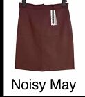 Noisy May Pu Faux Leather Burgundy Skirt New Bnwt Size 12 Casual
