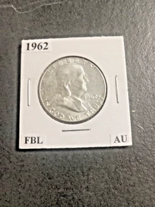 1962 Franklin Silver Half Dollar  FBL/AU  Silver - Picture 1 of 4