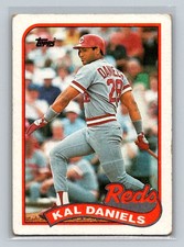 1989 Topps #45 Kal Daniels Cincinnati Reds Baseball Card