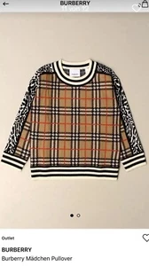 Luxus ORIGINAL * BURBERRY * Pullover Merino Wolle Gr 10 140 134 NEU warm LP290€ - Bild 1 von 10