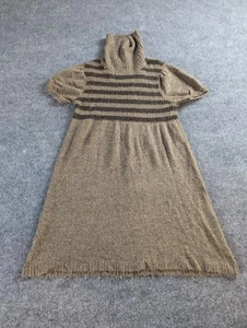Sweater Project Dress Girls XL (15-17 Brown Short Sleeve Sweater Roll Neck - Picture 1 of 9
