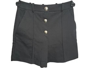 Pantalones Cortos Zara Mujer Negros Cintura Alta Minimalistas Bolsillos 3 Botones Delanteros Talla XS - Imagen 1 de 9
