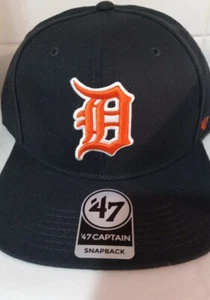 Detroit Tigers 47 Brand Captain MLB Snapback Hat - Picture 1 of 4