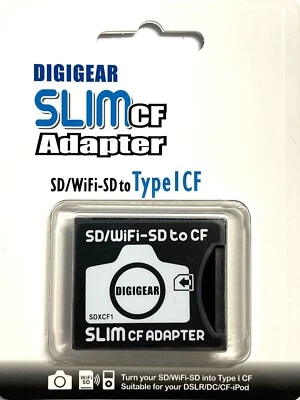 SD SDHC SDXC eyefi to SLIM CF Compact Flash Card Adapter for Nikon D800 D810 - Image 1 of 2