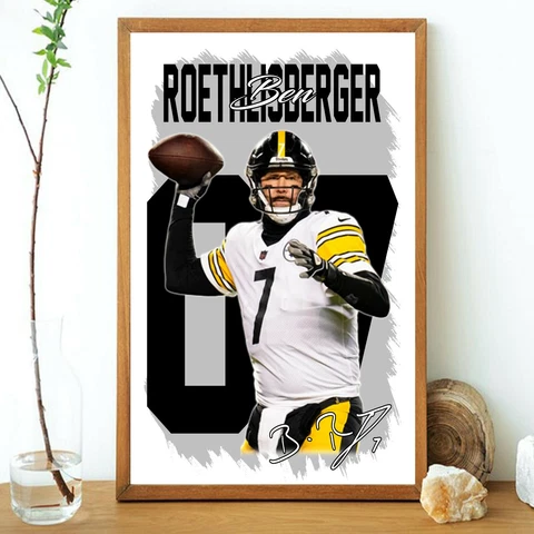 Ben Roethlisberger Pittsburgh Steelers unframed poster father,grandfather gift Cover