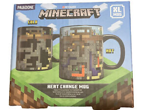 Minecraft Color Changing Coffee Tea Mug Cup XL Hot Cold NIB NWT VHTF Mojang￼￼￼