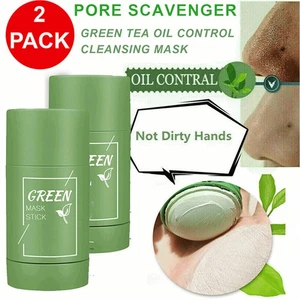 2X Green Tea Clay Mask Stick Purifying Deep Cleansing Blackhead Acne Remover - Picture 1 of 24