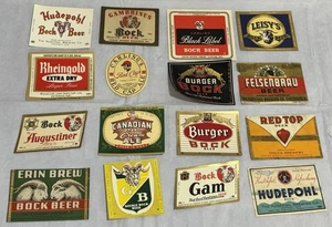 Antique Vintage Beer Label Collection Bock Rare Ohio German Gambrinus Augustiner - Picture 1 of 5