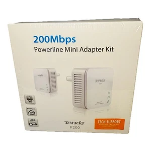 Tenda P200 Powerline Mini Adapter Kit Up to 200Mbps AES 128 Bit New Still Sealed - Picture 1 of 7