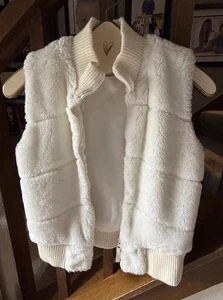 Old Navy weiße Fellweste Damen XL weiß weich - Bild 1 von 5