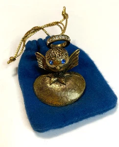 Vintage MCM TORTOLANI signierte Brosche Engel auf meiner Schulter mit Original Etui - Bild 1 von 24