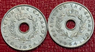 2-HIGH GRADE AU 1959 GREECE 20 LEPTA COINS-SOME LUSTER-SEP484 - Image 1 of 2