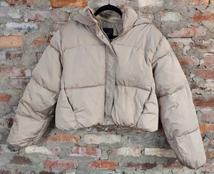 Neu Forever 21 Puffer Mantel Damen Gr. L hellbraun hellbraun Winter Large - Bild 1 von 4