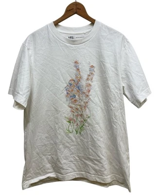 Camiseta para mujer Uniqlo x J W Anderson blanca mediana manga corta Foto 1 de 3