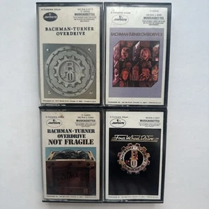 BTO Bachman - Turner Overdrive Self Titled 1 & 2 Not Fragile &4 Wheel D Cassette - Picture 1 of 10