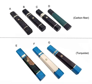 Japanese Style Octagonal Carbon fiber Turquoise Handle Making Chief Knife Diy - Picture 1 of 30