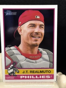 J.T. REALMUTO 2025 Topps Heritage BLANCO CROMO Border SP #143 PHI Phillies - Imagen 1 de 4
