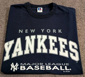 Vintage Russell Athletic New York Yankees Baseball T-Shirt Made in USA Men's M - Picture 1 of 7