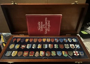 Danbury Mint - Silver Hallmark Heraldic Emblems Of The Kings & Queens Of England - Picture 1 of 12