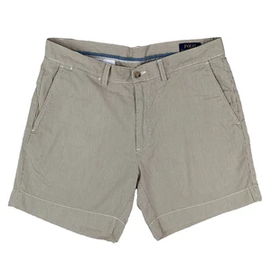Polo Ralph Lauren Striped Beige Classic Fit 6" Chino Cotton Shorts Men's Size 32 - Picture 1 of 11