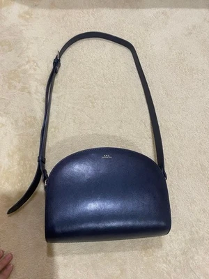 A.P.C. Half Moon Bag Navy LImited Edition Versatile and StylishPopular Products　 - Image 1 of 4