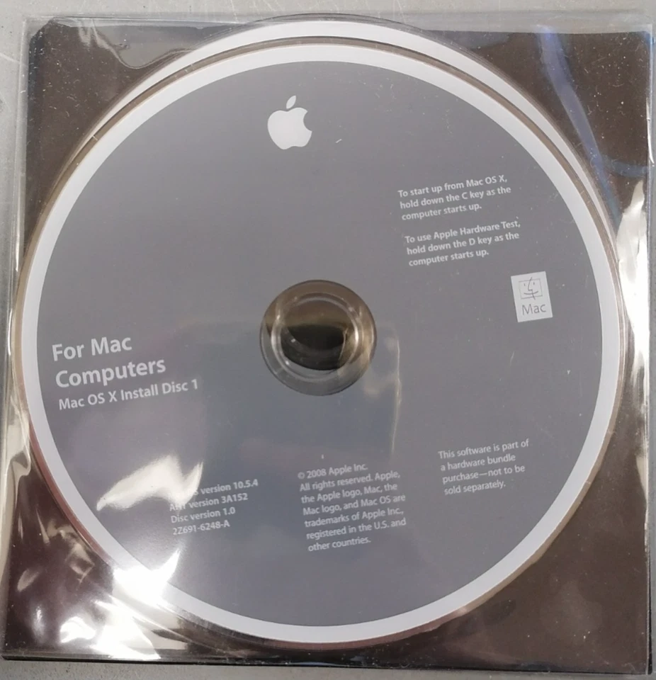 Mac OS X Version 10.5.4 Install Discs - Image 1 of 1