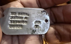 WW2 USMC Named ID Card & Dog Tags - Picture 1 of 2