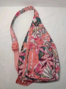 Borsa a tracolla Vera Bradley zaino borsa ripstop nylon stampa tropicale - Foto 1 di 11