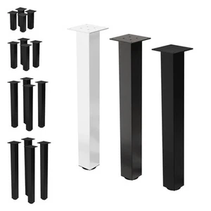 Set 4 gambe tavolo 30/42/72/90 cm in acciaio con design a I e piedini regolabili - Foto 1 di 10