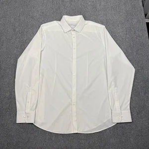 Camicia Mizzen + Main uomo grande sottovento bianca manica lunga con bottoni antirughe - Foto 1 di 11