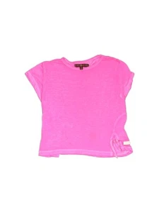 7 For All Mankind Girls Pink Short Sleeve T-Shirt S Youth - Picture 1 of 2