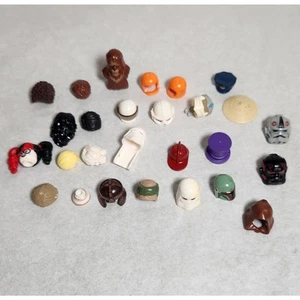 Lego Lot Of Helmets / Hats Of 18 And 8 Hair Pieces / Head Piece Pre-owned - Picture 1 of 6