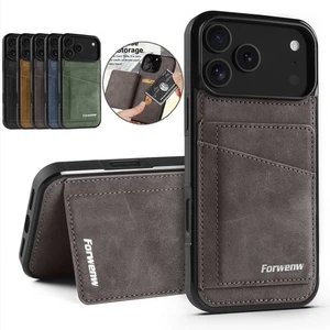 Case For iPhone 17 16 Pro Max 16E 15 14 13 Leather Wallet Cover With Card Slot - Picture 1 of 18