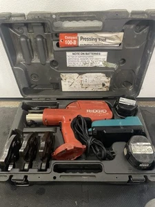 RIDGID Compact 100-b Press Tool ProPress 100B W/ 3 Jaws Copper Pressing - Picture 1 of 8