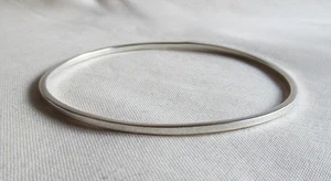 STERLING SILVER PLAIN STACKING BANGLE BRACELET 925 7.77g (28307) - Picture 1 of 9