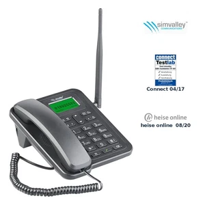 simvalley GSM-Tisch-Telefon mit SMS-Funktion und Akku (Versandrückläufer) - Bild 1 von 6