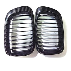 Real Carbon Front Grille Grill for BMW E46 3 Series Pre-LCI 99-01/ M3 01-06 - Picture 1 of 4