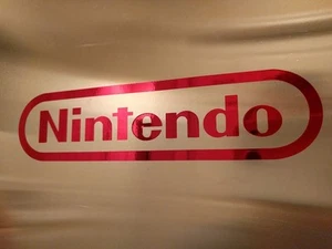 2 pack NES Vinyl Decal Red Chrome 4" inches by 1" inches (10cm x 2.5cm) - Picture 1 of 7