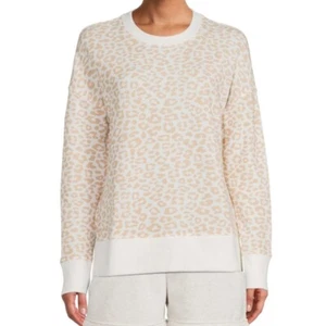 WOMEN'S PLUS 3X Size 22 XXXL SWEATSHIRT LEOPARD PRINT Crewneck Long Sleeve BNWT - Picture 1 of 5