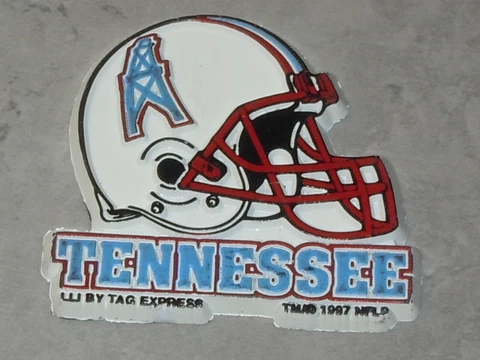 NFL TENNESSEE OILERS Titans Houston RUBBER FRIDGE MAGNET Standings Board Texans Cover