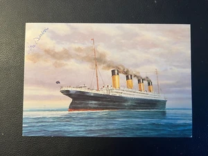 AKE DUBOIS - STEPSON OF ERIK LINDEBERG-LIND ( DIED ) - SIGNED TITANIC POSTCARD - Picture 1 of 2