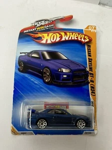 Hot Wheels NISSAN SKYLINE GT-R (R34) Rare 2010 SHORT INT'L CARD #7 HW Premiere - Picture 1 of 5